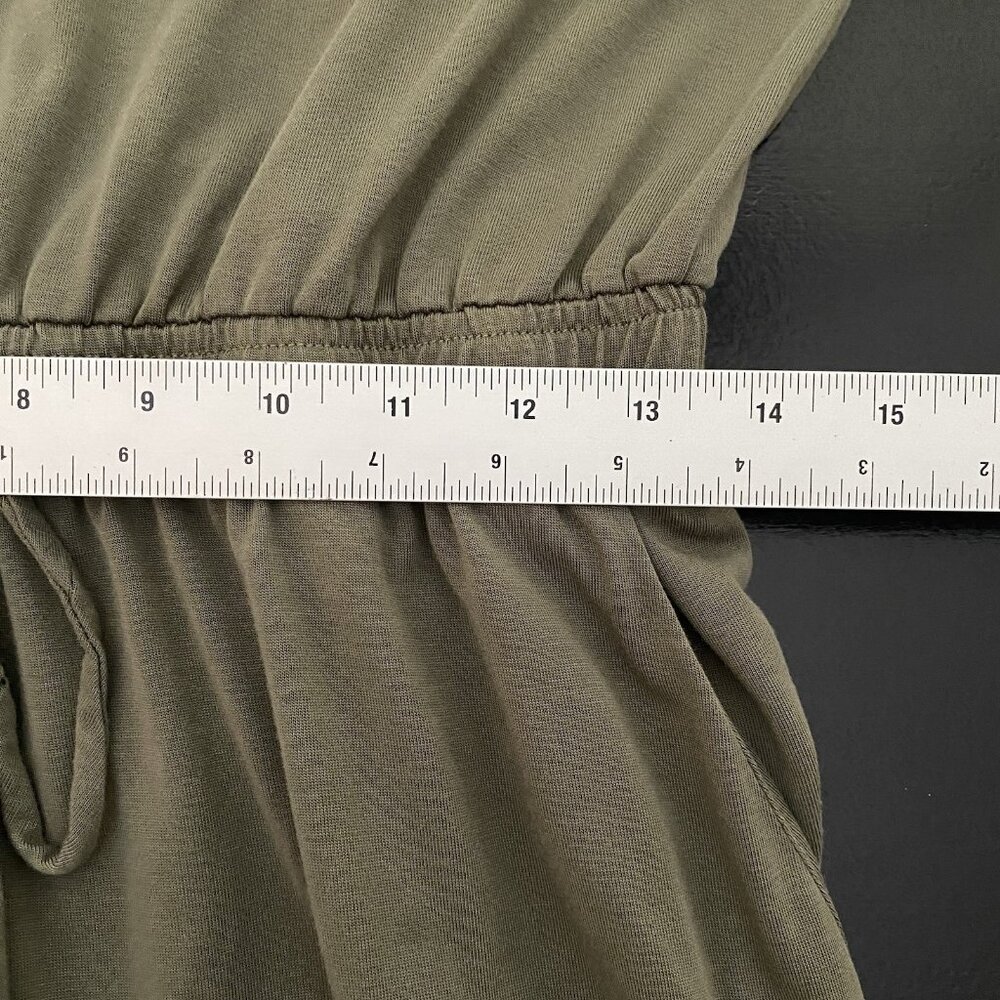 Umgee Wide Leg Crop Jumpsuit Size M Olive Moss Green Boho Beachy Resort Vacation - Picture 10 of 12